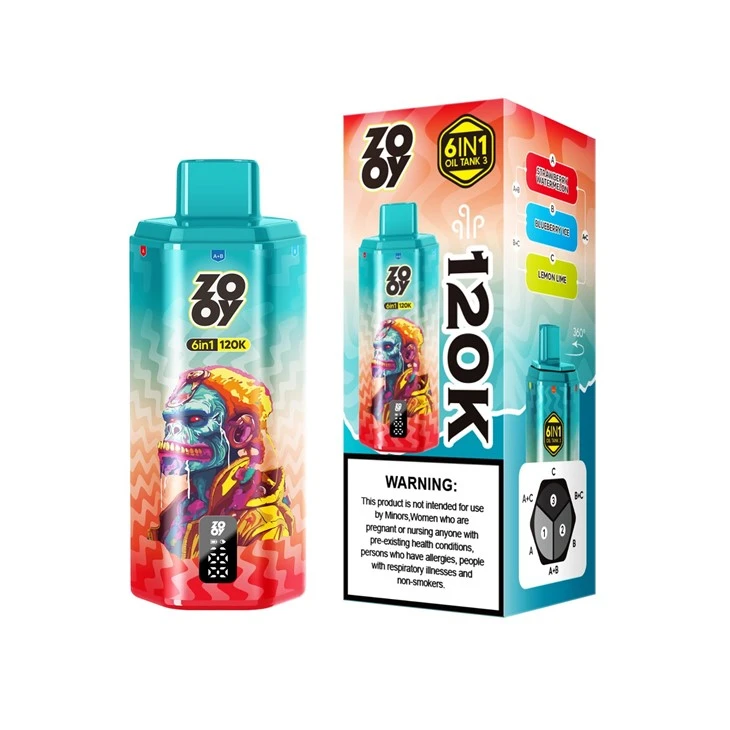 ZOOY 6 IN 1 FLAVORS 120K Wholesale Vape factory